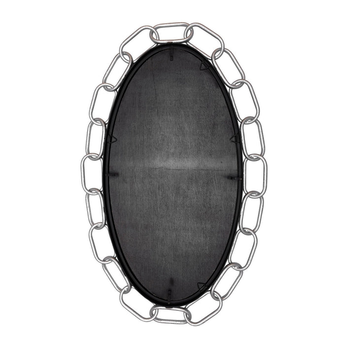 Varaluz - 444MI24MBTS - Mirror - Chains of Love - Matte Black/Textured Silver