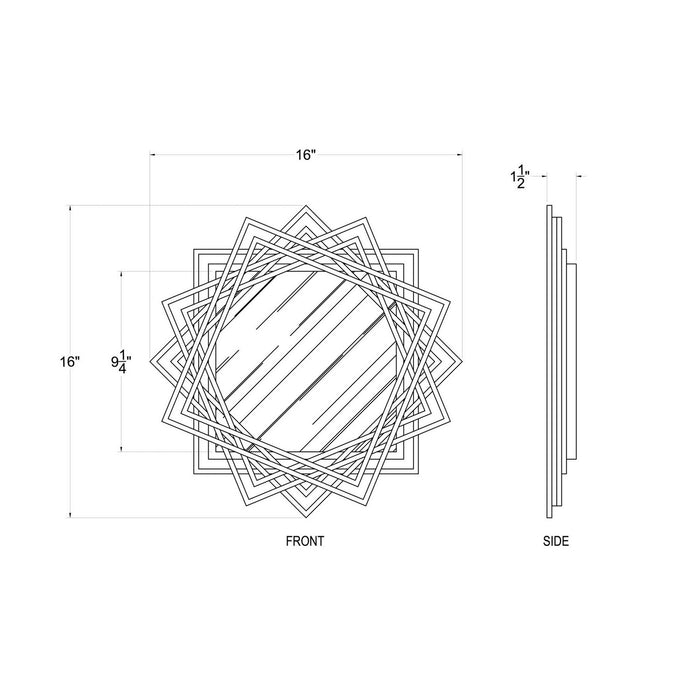 Varaluz - 446MI16MB - Mirror - Lexicon - Matte Black