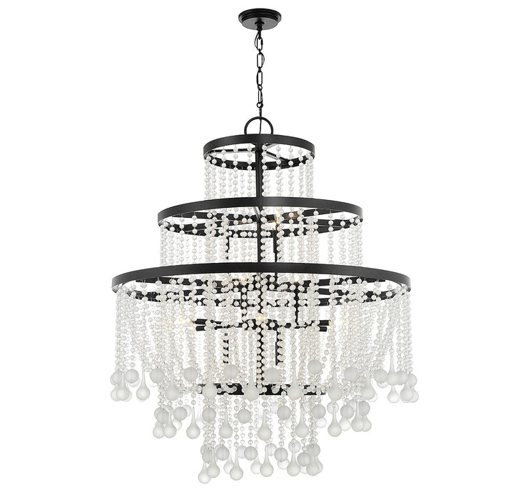 Savoy House - 1-1868-15-89 - 15 Light Chandelier - Luna - Matte Black