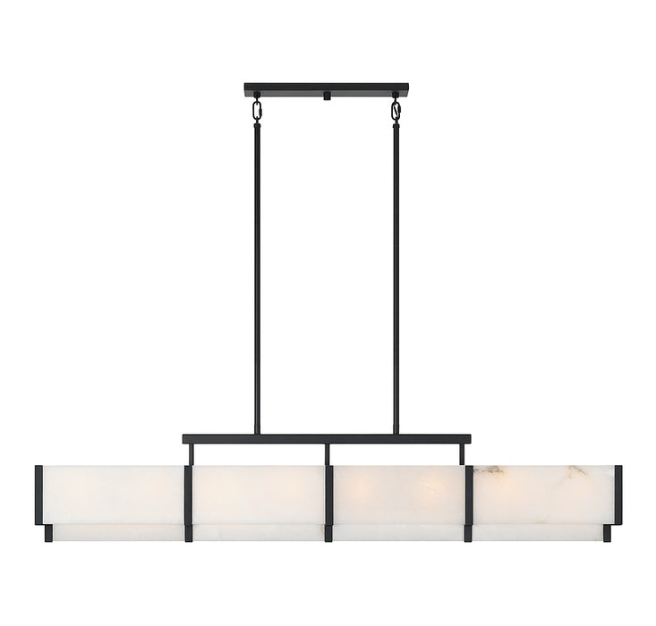 Savoy House - 1-2332-8-50 - Eight Light Linear Chandelier - Orleans - Black Cashmere