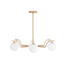 Arteriors - DLC04 - Six Light Chandelier - Tricia - Antique Brass