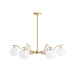 Arteriors - DLC04 - Six Light Chandelier - Tricia - Antique Brass