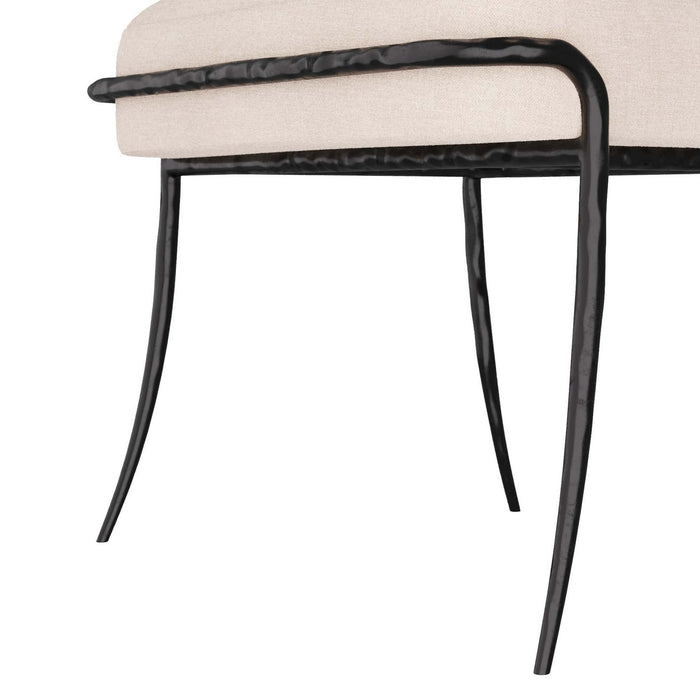 Arteriors - GDFRI01 - Chair - Mosquito - Natural Linen/Blackened Iron