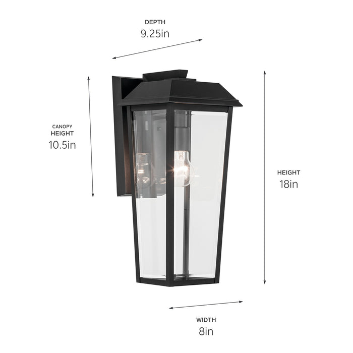 Kichler - 59119BKT - One Light Outdoor Wall Mount - Mathus - Textured Black