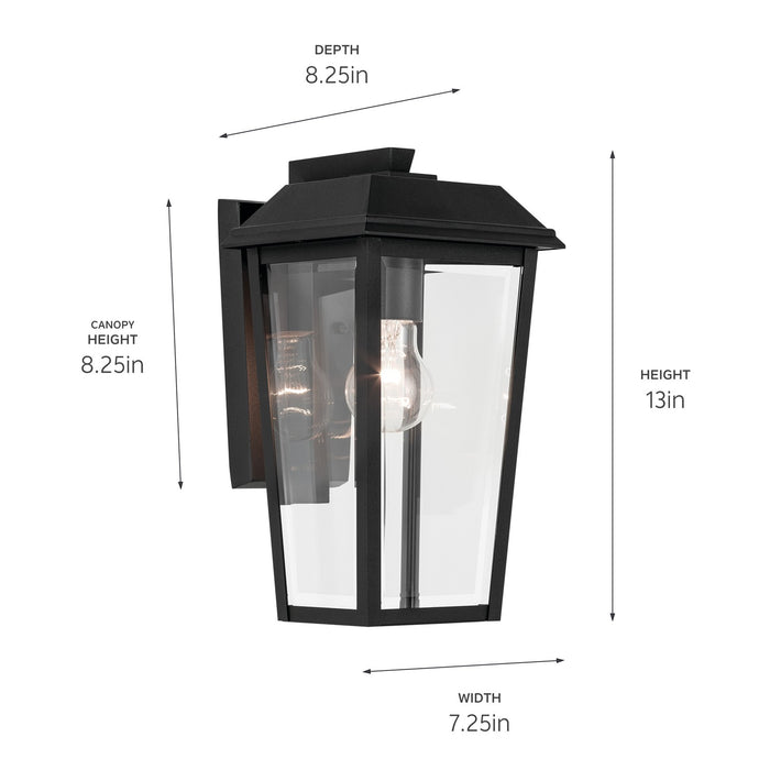 Kichler - 59118BKT - One Light Outdoor Wall Mount - Mathus - Textured Black