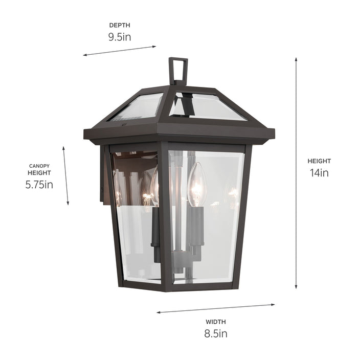 Kichler - 59125OZ - Two Light Outdoor Wall Mount - Regence - Olde Bronze