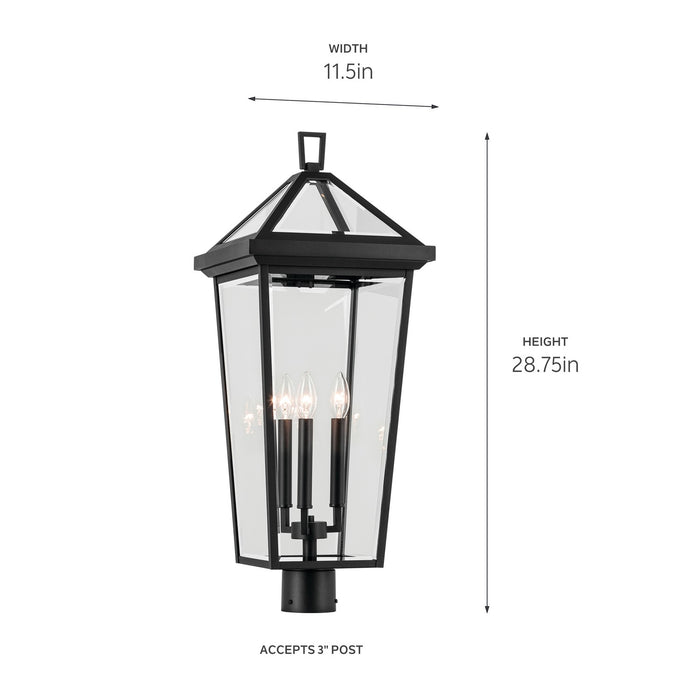 Kichler - 59129BKT - Three Light Outdoor Post Mount - Regence - Textured Black