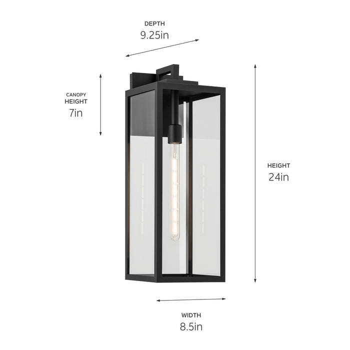 Kichler - 59113BKT - One Light Outdoor Wall Mount - Branner - Textured Black