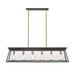 Artcraft - AC11854BK - Six Light Island Chandelier - Lucian - Black and Brushed Brass