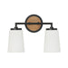 Capital Lighting - 150821WK-546 - Two Light Vanity - Jonah - Light Wood and Matte Black