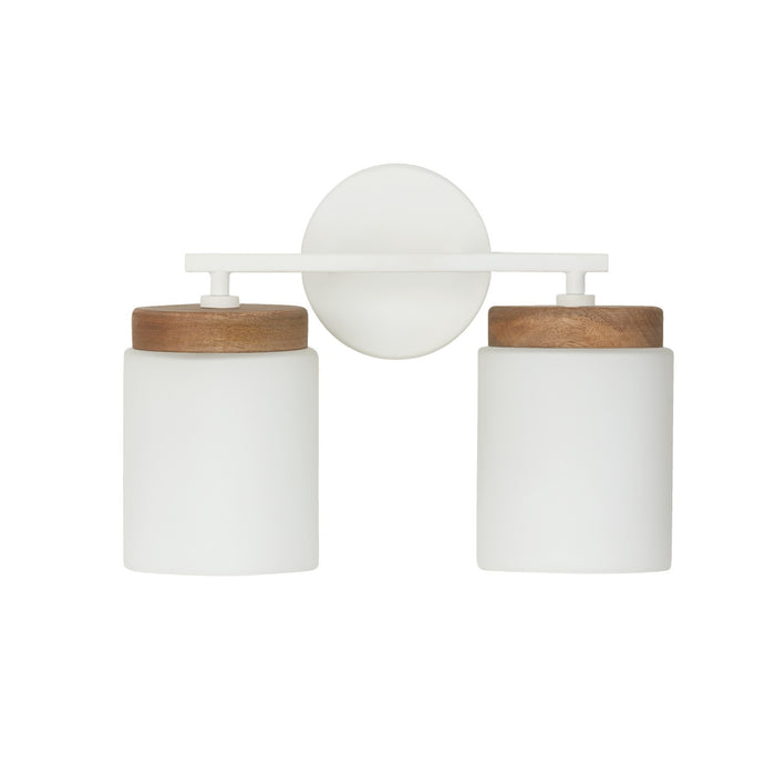 Capital Lighting - 150921LT-547 - Two Light Vanity - Liam - Light Wood and White