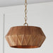 Capital Lighting - 251011LW - One Light Semi-Flush Mount - Nadeau - Light Wood and Patinaed Brass