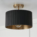 Capital Lighting - 250711KR - One Light Semi-Flush Mount - Donovan - Black Stain and Matte Brass