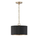 Capital Lighting - 250711KR - One Light Semi-Flush Mount - Donovan - Black Stain and Matte Brass