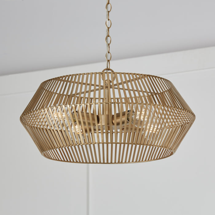 Capital Lighting - 330341MA - Four Light Pendant - Kaiya - Matte Brass