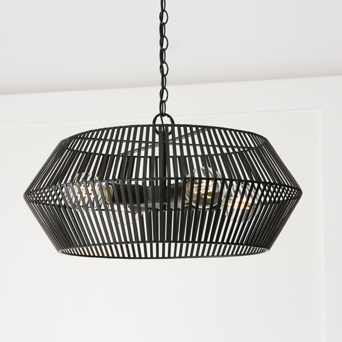 Capital Lighting - 330341MB - Four Light Pendant - Kaiya - Matte Black