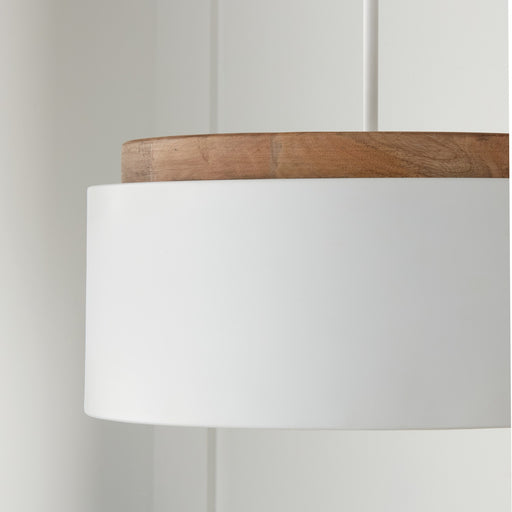 Capital Lighting - 350912LT - One Light Pendant - Liam - Light Wood and White