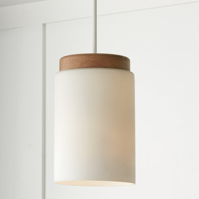 Capital Lighting - 350911LT - One Light Pendant - Liam - Light Wood and White