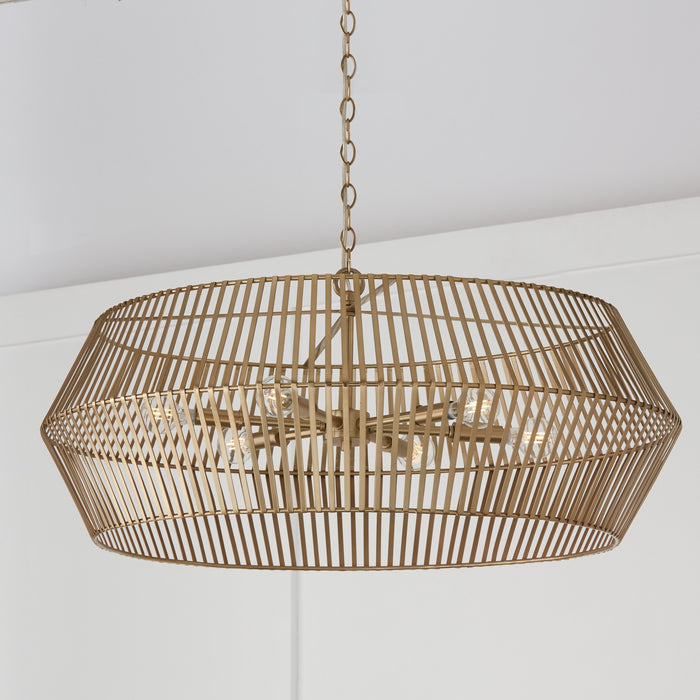 Capital Lighting - 430361MA - Six Light Chandelier - Kaiya - Matte Brass