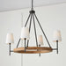 Capital Lighting - 450841WK-709 - Four Light Chandelier - Jonah - Light Wood and Matte Black