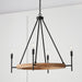 Capital Lighting - 450841WK-709 - Four Light Chandelier - Jonah - Light Wood and Matte Black