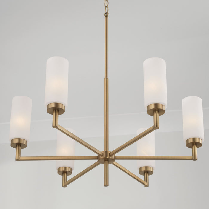 Capital Lighting - 451761AD - Six Light Chandelier - Alyssa - Aged Brass