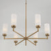 Capital Lighting - 451761AD - Six Light Chandelier - Alyssa - Aged Brass