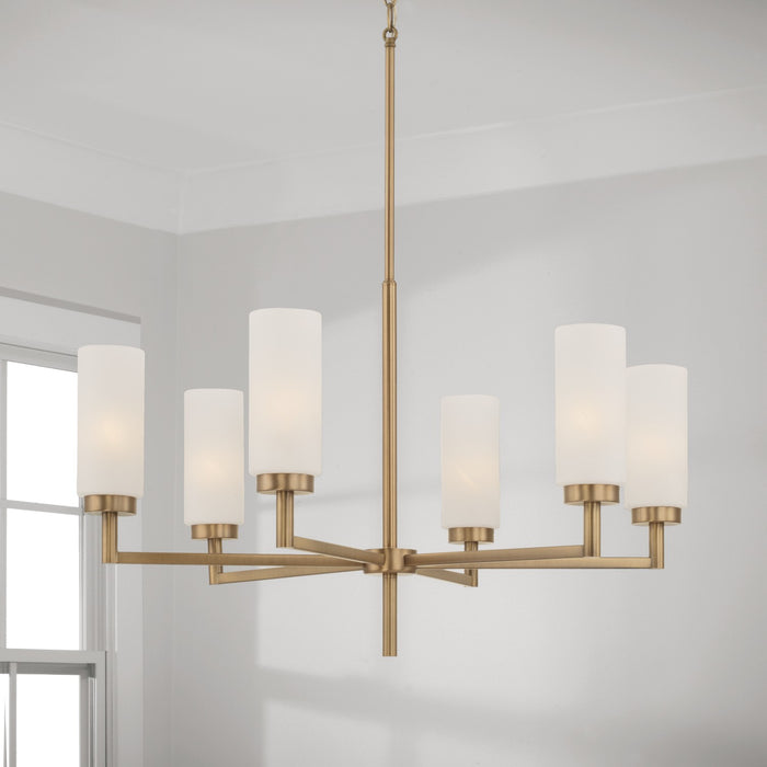 Capital Lighting - 451761AD - Six Light Chandelier - Alyssa - Aged Brass