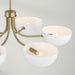 Capital Lighting - 451461AW - Six Light Chandelier - Reece - Aged Brass and White