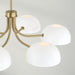 Capital Lighting - 451461AW - Six Light Chandelier - Reece - Aged Brass and White