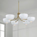 Capital Lighting - 451461AW - Six Light Chandelier - Reece - Aged Brass and White