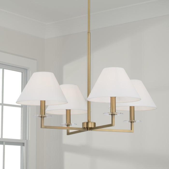 Capital Lighting - 452241AD - Four Light Chandelier - Gilda - Aged Brass