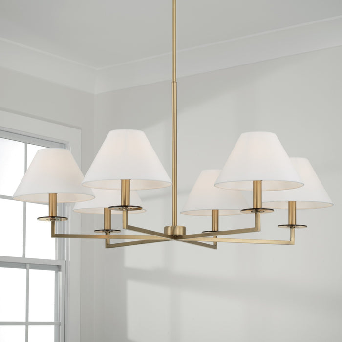 Capital Lighting - 452261AD - Six Light Chandelier - Gilda - Aged Brass