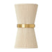 Capital Lighting - 641221NP - Two Light Wall Sconce - Cecilia - Bleached Natural Rope and Patinaed Brass