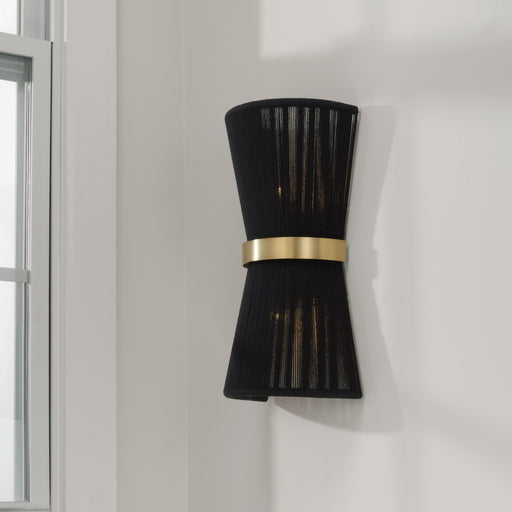 Capital Lighting - 641221KP - Two Light Wall Sconce - Cecilia - Black Rope and Patinaed Brass