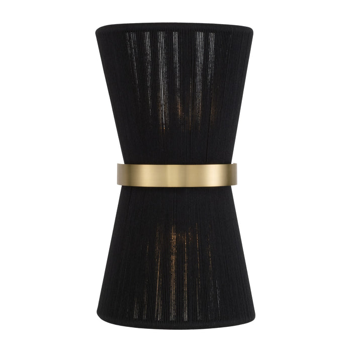 Capital Lighting - 641221KP - Two Light Wall Sconce - Cecilia - Black Rope and Patinaed Brass