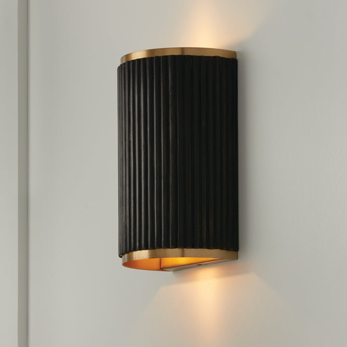 Capital Lighting - 650721KR - Two Light Wall Sconce - Donovan - Black Stain and Matte Brass