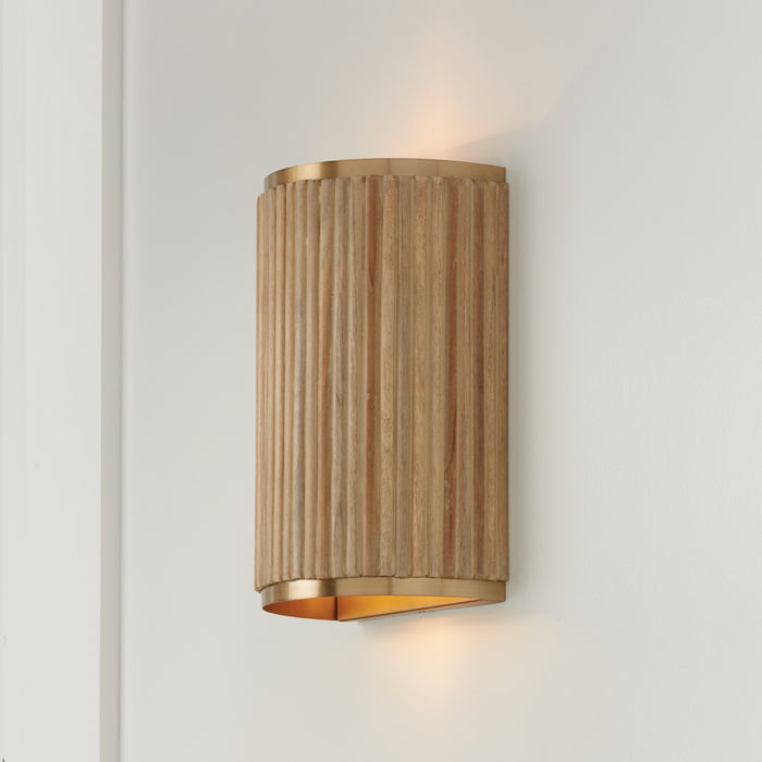 Capital Lighting - 650721WS - Two Light Wall Sconce - Donovan - White Wash and Matte Brass