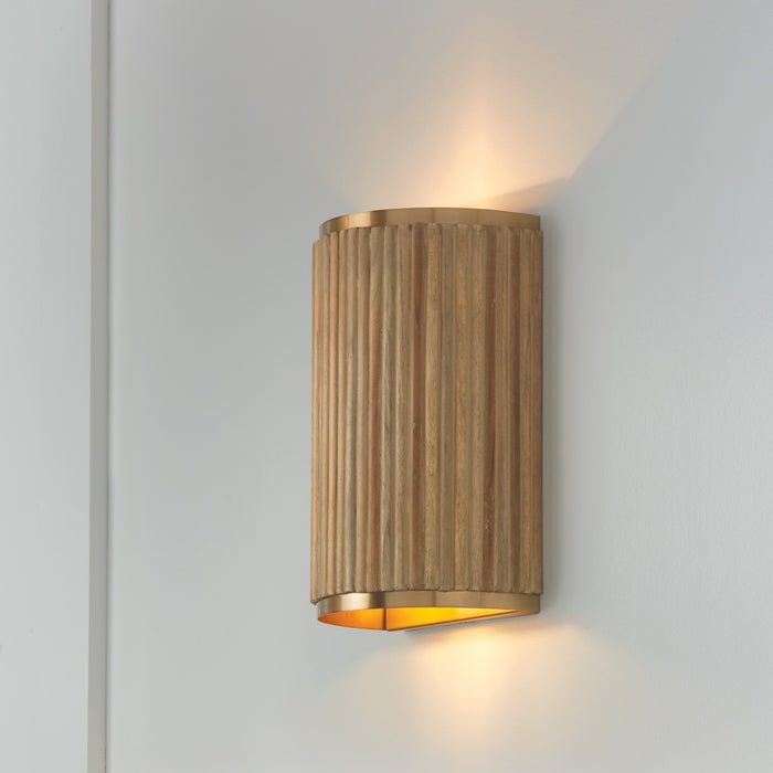 Capital Lighting - 650721WS - Two Light Wall Sconce - Donovan - White Wash and Matte Brass