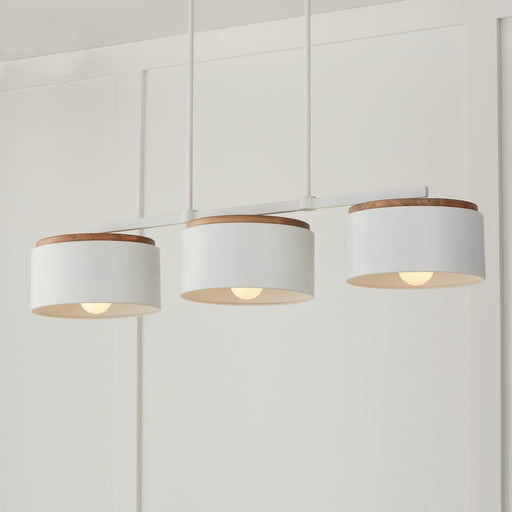 Capital Lighting - 850931LT - Three Light Island Pendant - Liam - Light Wood and White