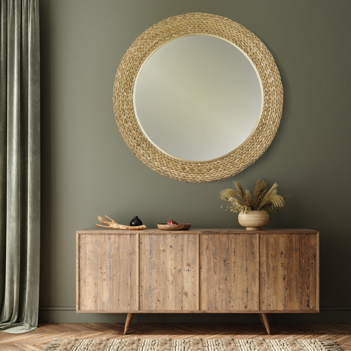 Varaluz - 457MI40FGN - Mirror - Athena - French Gold/Natural Seagrass