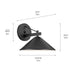 Kichler - 49061BK - One Light Outdoor Wall Mount - Ripley - Black