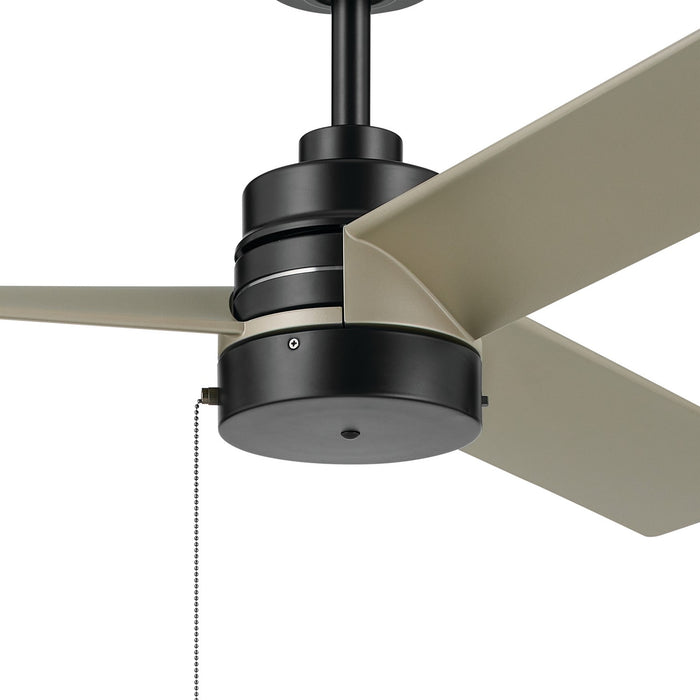 Kichler - 300375SBK - 52"Ceiling Fan - Spyn Lite - Satin Black