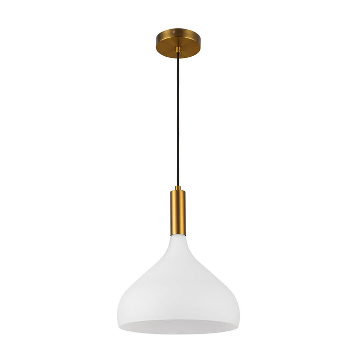 Alora - PD532312AGOP - One Light Pendant - Belleview - Aged Brass/Opal Glass