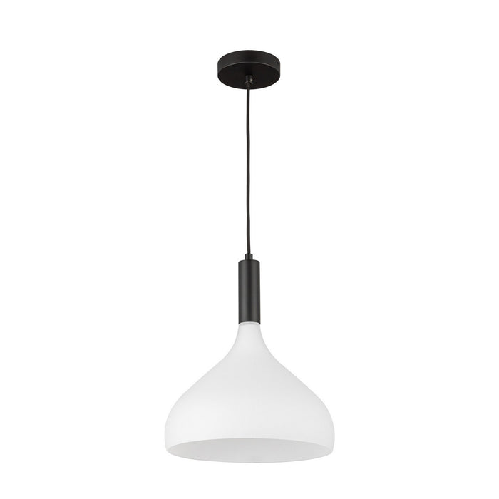 Alora - PD532312MBOP - One Light Pendant - Belleview - Matte Black/Opal Glass