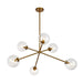 Alora - CH549640AGCL - Six Light Chandelier - Cassia - Aged Brass/Clear Glass