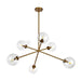 Alora - CH549640AGCL - Six Light Chandelier - Cassia - Aged Brass/Clear Glass