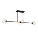 Alora - LP549448MBCL - Four Light Linear Pendant - Cassia - Matte Black/Clear Glass