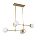 Alora - CH407342BGGO - Four Light Chandelier - Fiore - Brushed Gold/Glossy Opal Glass