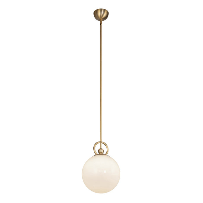 Alora - PD407910BGGO - One Light Pendant - Fiore - Brushed Gold/Glossy Opal Glass